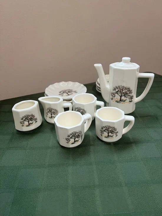 Vintage  1980s Woolworth Owl China Toy Tea Set - Picture 8 of 14